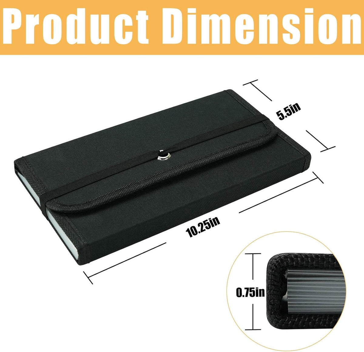 Vehicle Glove Box Organizer Large Capacity Car Registration and Insurance Holder for Car Documents License Cards with 13 Pocket Expanding File Folder 2 Cards Pockets