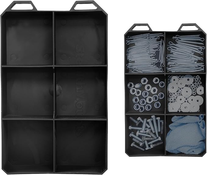 StealthMounts Six FlexiTray | Flexible Tool Trays Compatible with Milwaukee PACKOUT | Organiser for Tools, Nuts, Bolts & Parts | Workshop, Garage & Van Storage | Made in The UK