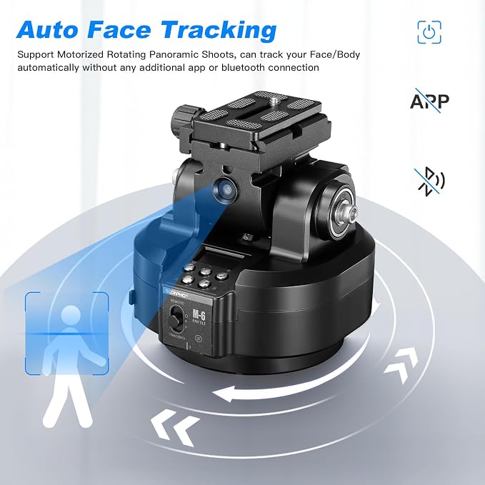 Soonpho M6 Auto Face Tracking Motorized Rotating Panoramic Tripod Head