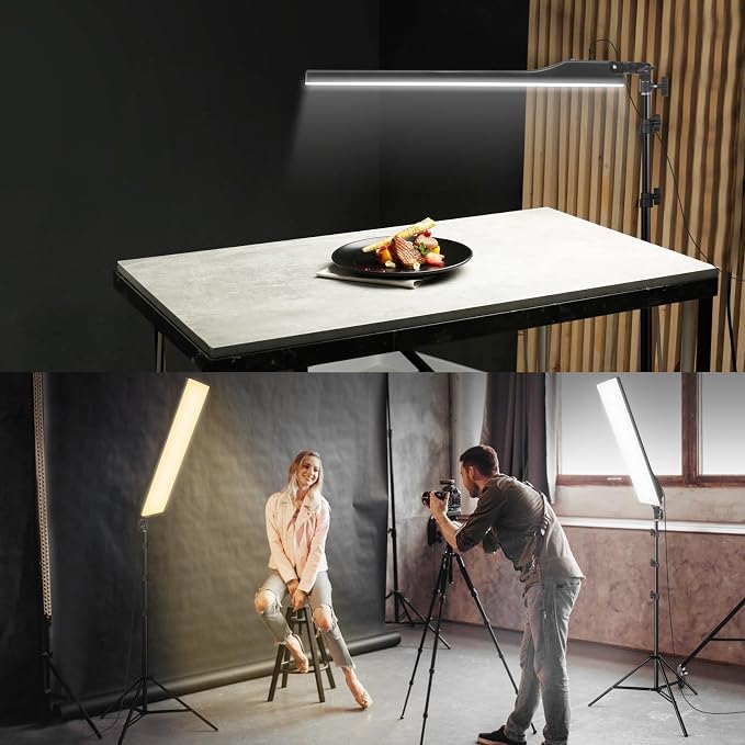 2 Pack LED Video Light Kit 23.6", SEDGEWIN Photography Lighting 2500-7500K
