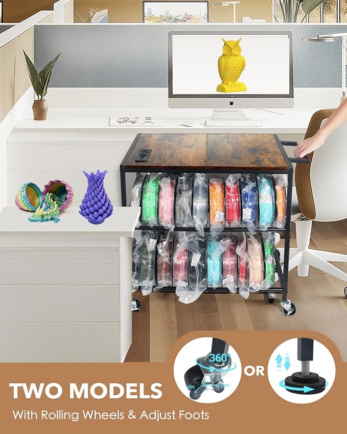 3D Printer Stand with Filaments Storage-Small 3D Printer Table