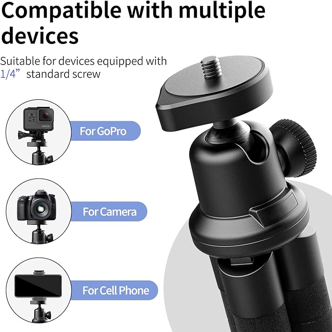 Aureday Phone Tripod, Flexible Tripod