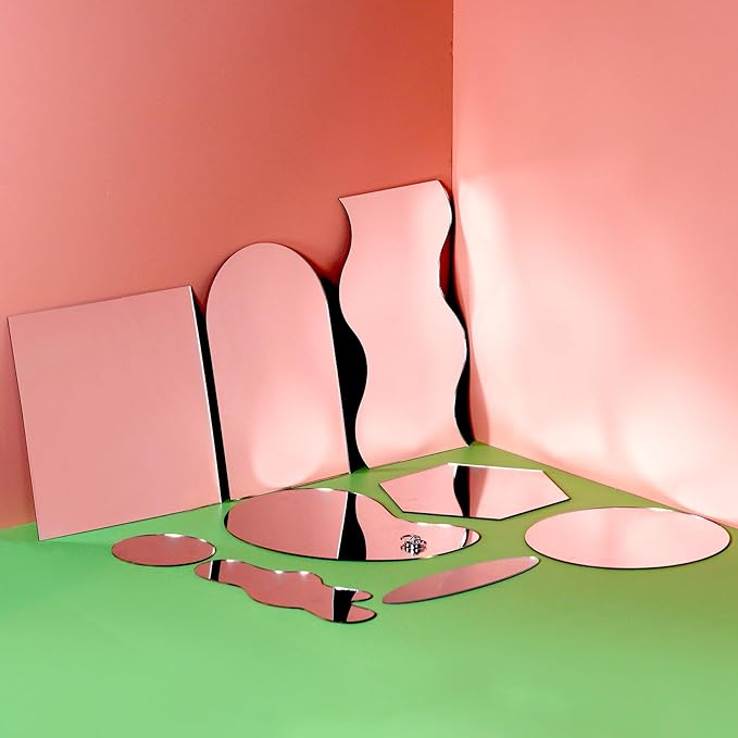 Meking 9PCS Product Photography Props Acrylic Mirror Glass Simulated Photoshoot