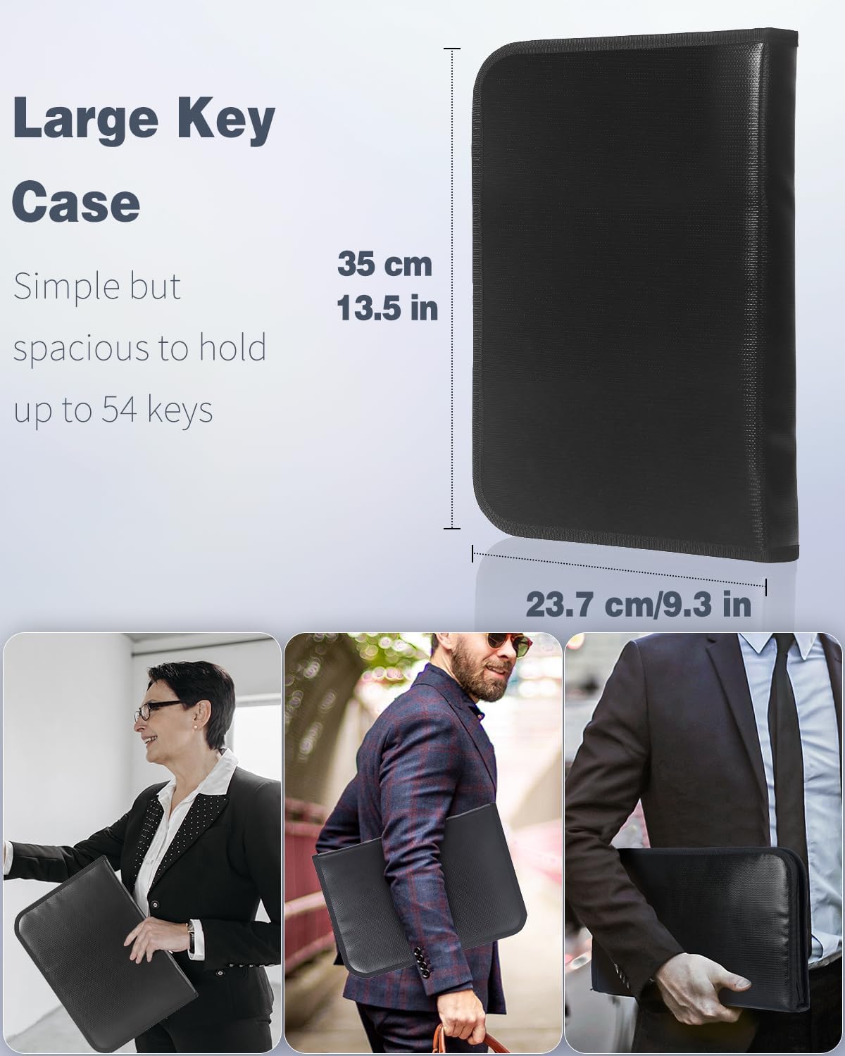 Uniclife 54-Hook Portable Key Organizer,Zippered Key Case for Offices