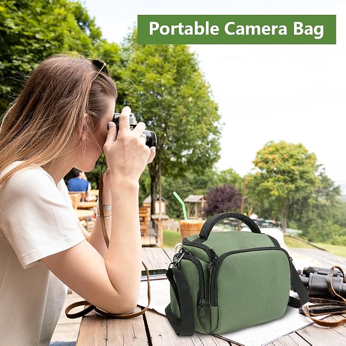 Ainiv DSLR Camera Bag, Waterproof Anti-Shock SLR Camera Case, Large Adjustable