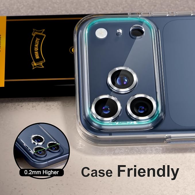 for 6 Pack iPhone 17 Pro Max Camera Lens Protector 9H Tempered Glass Camera