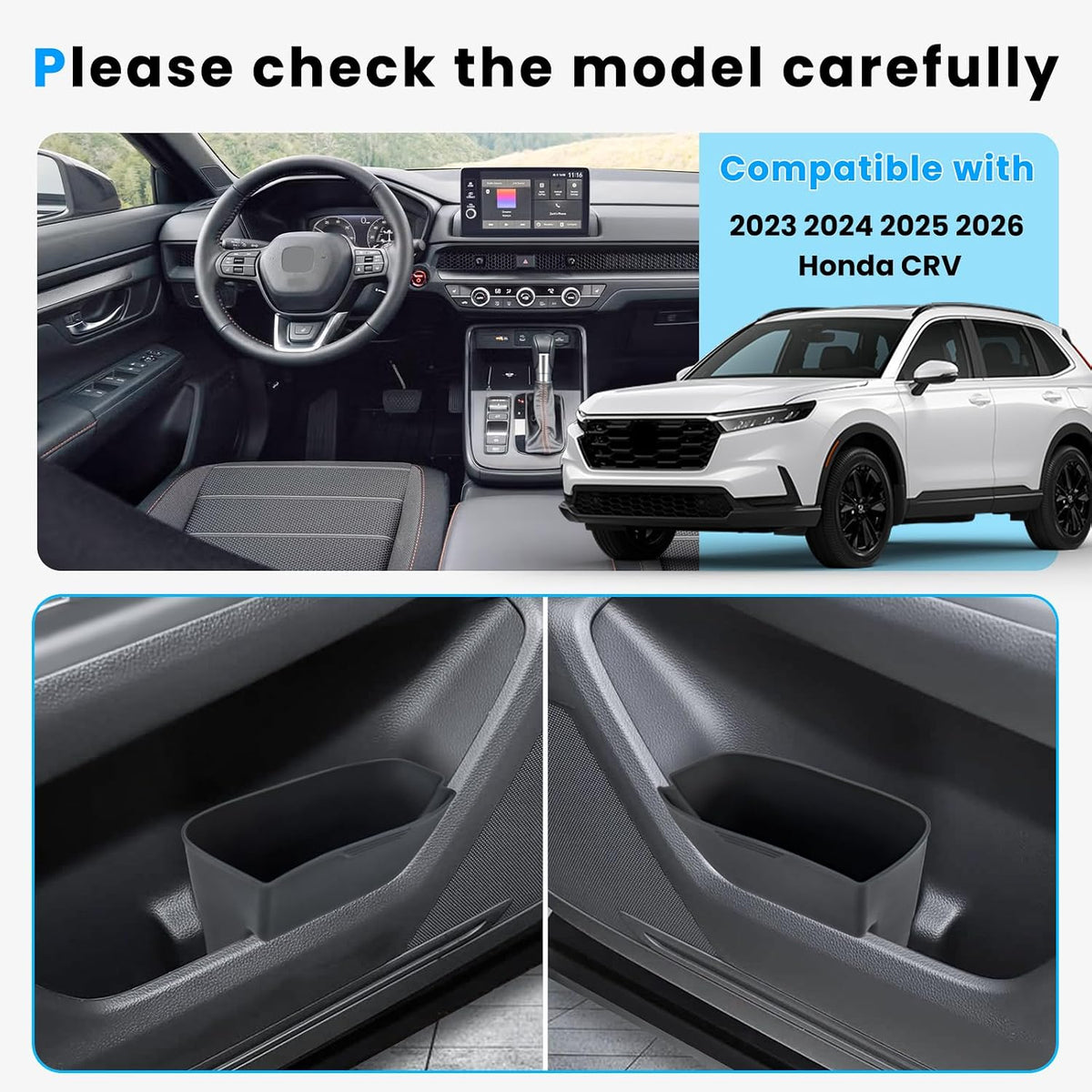 2PCS Door Side Trash Can for 2023-2026 Honda CR-V Accessories