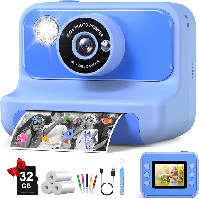Kids Camera Instant Print, Christmas Birthday Gifts