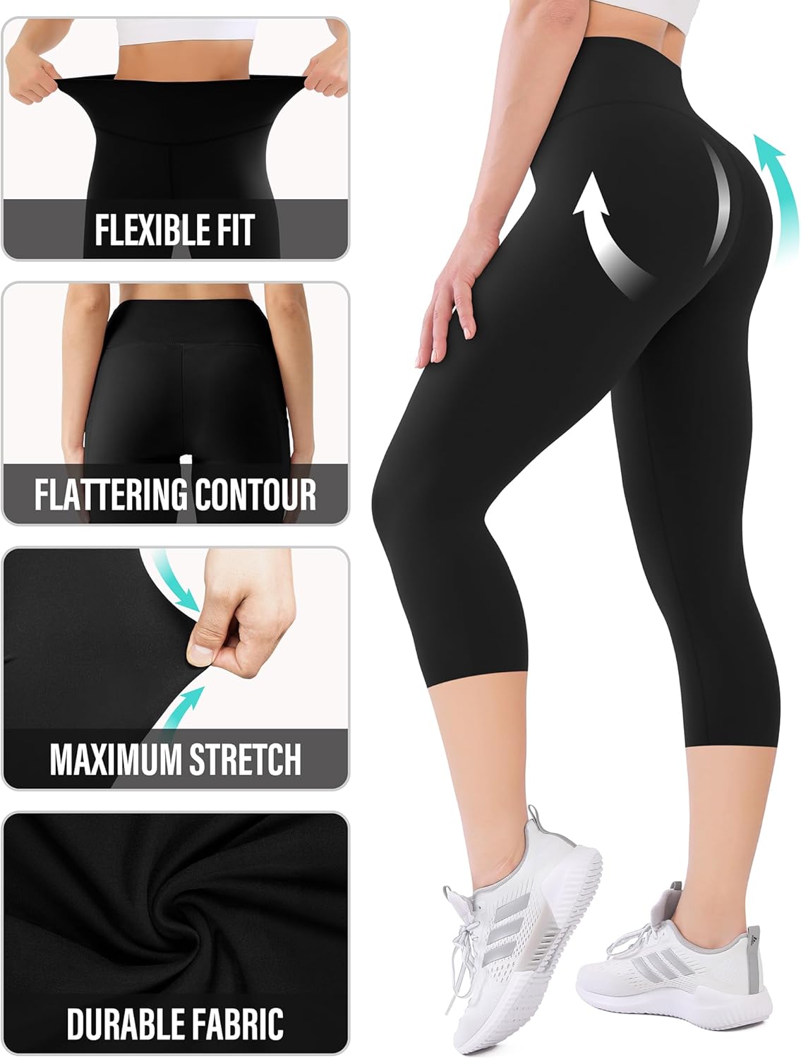 Skiennix High Waisted Leggings - Buttery Soft Full-Length Workout Pants with Pockets for Women