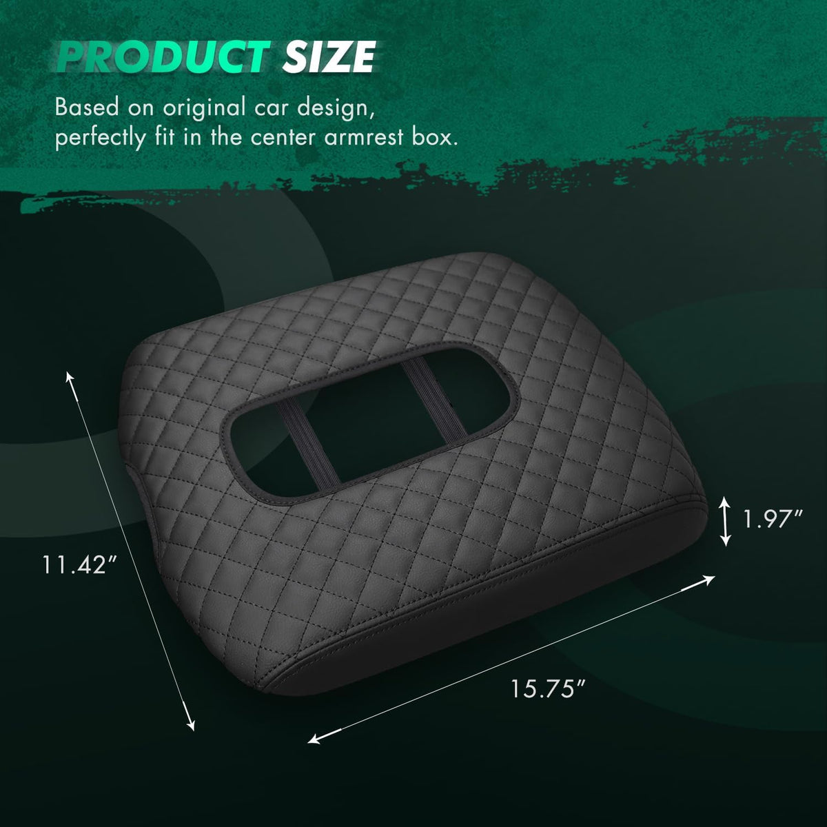 SCITOO Jump Seat Armrest Cover fit for 2019-2025 For Chevy Silverado Black