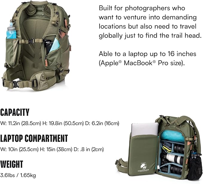 Shimoda Explore v2 30 Backpack, Mid-Size Outdoor Photography Travel Camera Pack