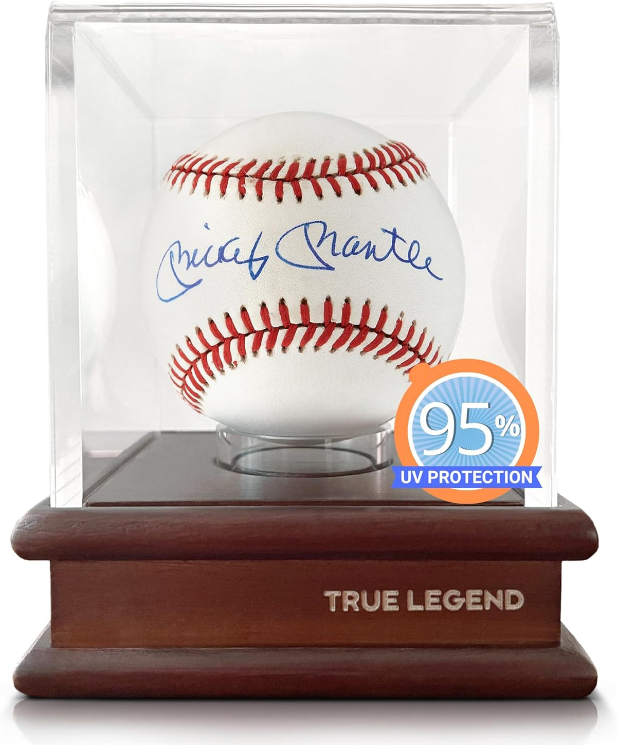 True Legend Baseball Display Case - Premium UV Protection & Thick Acrylic Edges | Ideal for Sports Memorabilia
