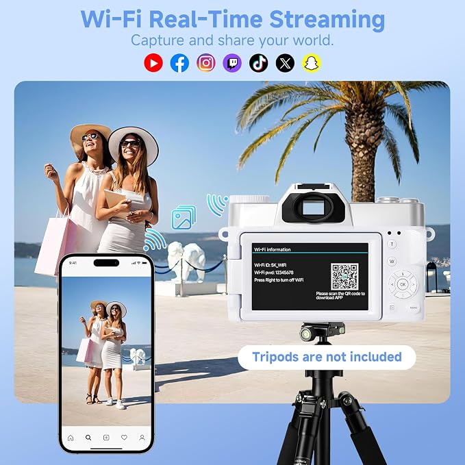 Digital Camera, UHD 75MP 5K for Photography