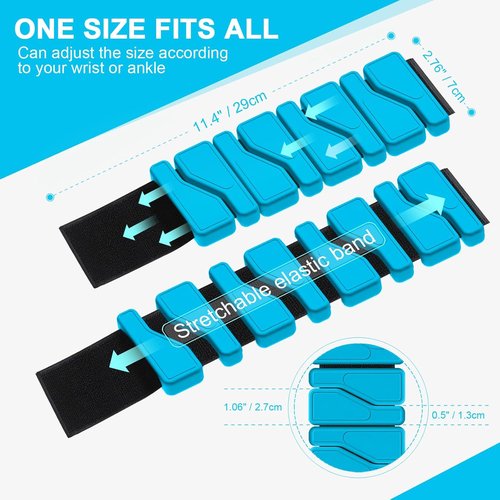 ADLIFE Adjustable Wrist And Ankle Weights - 2 Lbs Set for Home Gym, Yoga, Pilates, Running | Unisex