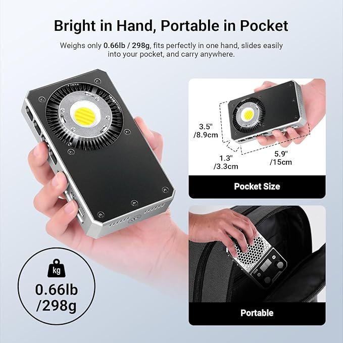 NEEWER 60W Compact Pocket Bi Color LED Light