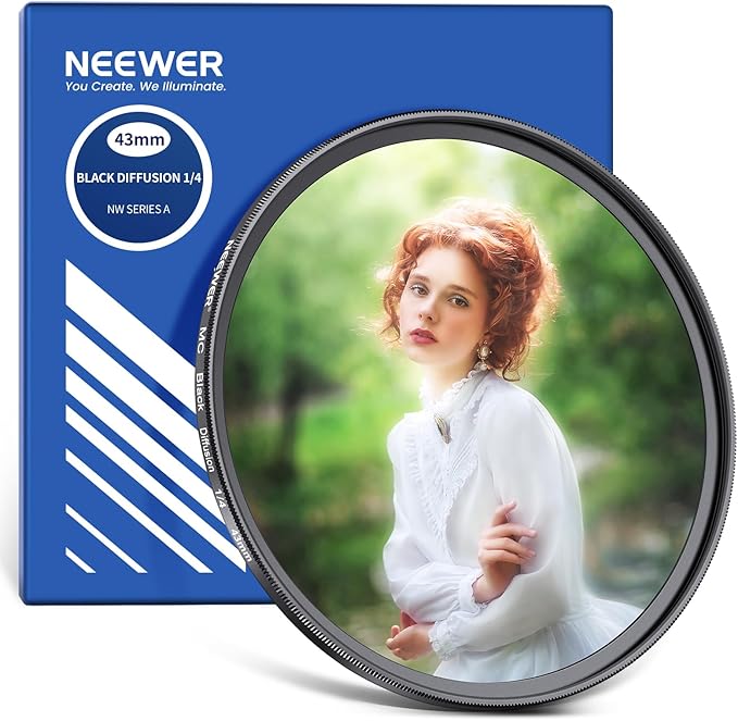 NEEWER 43mm Black Diffusion 1/4 Filter