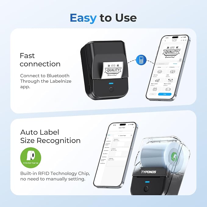 PM240 Label Maker Machine with 3 Tapes, Set 2