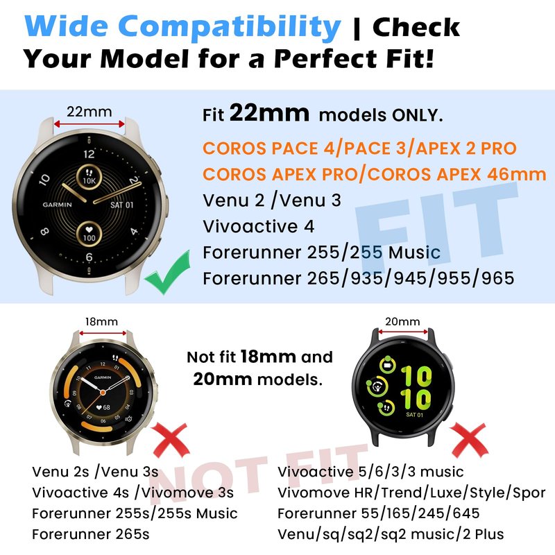 Yeahxing Band for Coros Pace 4/ PACE 3/ Apex 2 Pro/Apex Pro/Apex 46mm, One Click Quick Release Stretchy Nylon Braid Strap with Magnetic Clasp, Breathable & Comfortable
