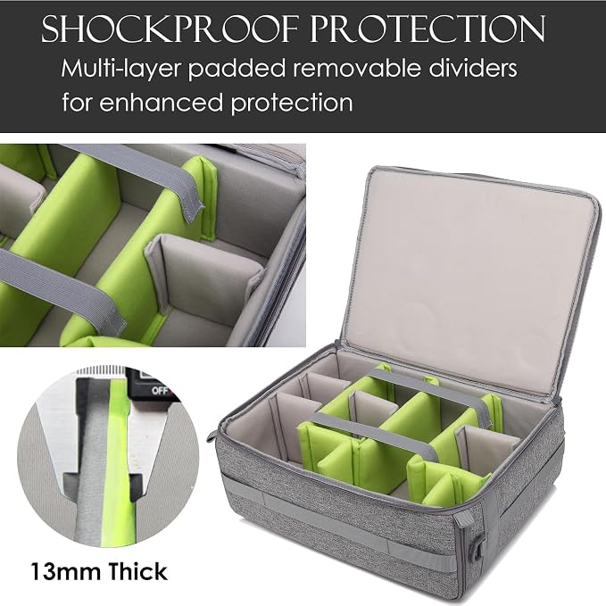 Camera Insert Bag, Shockproof &Pressure-proof Dual Opening Padded Camera Lens