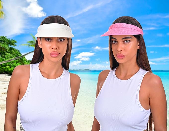 3 Pieces Clip On Visors Women Men Visor Sun Hats Hat Outdoor Sports Golf Beach Travel Tennis Cap