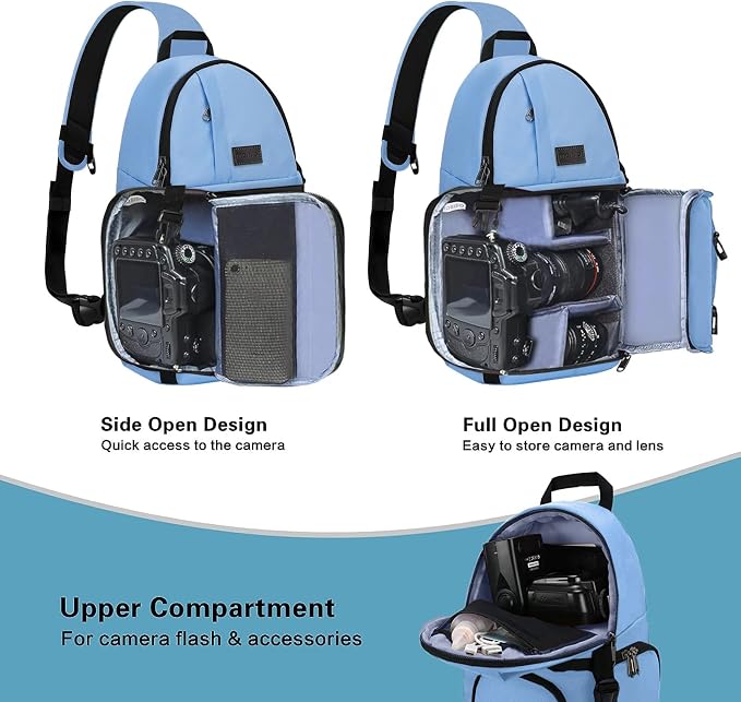 MOSISO Camera Sling Bag, DSLR/SLR/Mirrorless Camera Case Shockproof Photography
