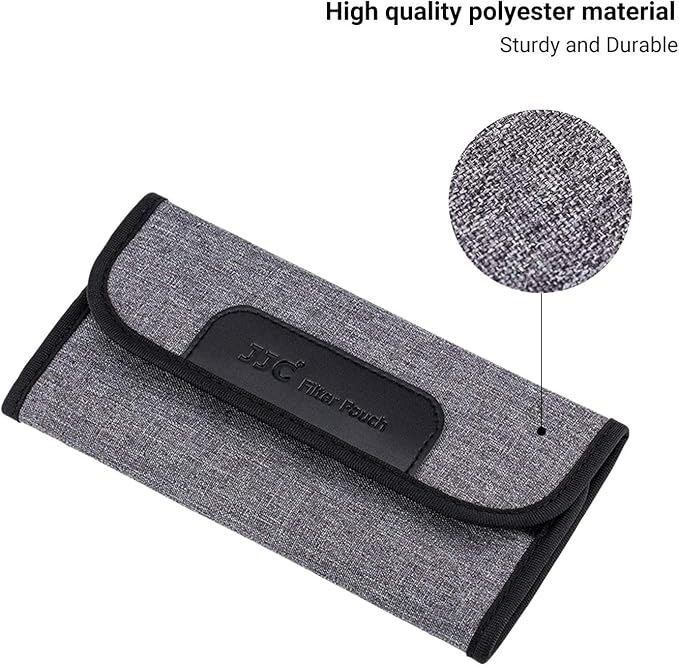 JJC 4 Pockets Filter Case for Round Filter Up to 58mm, Foldout Lens Filter Pouch