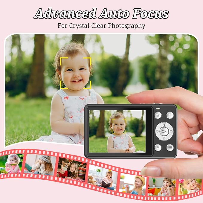 Forc Digital Camera, FHD 4K 64MP Point and Shoot Kids Digital Cameras