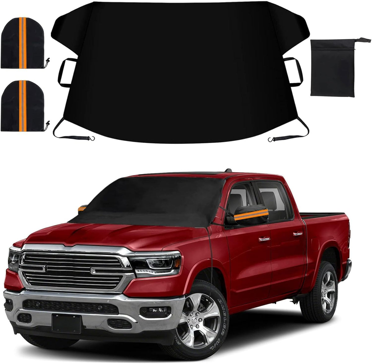 Windshield Cover for Ice and Snow, Car Windshield Snow Cover with Side Mirrors Cover, Thicken Winter Windshield Covers Waterproof Outdoor Covers Fits Most Cars SUVs and Vans (75"x47")