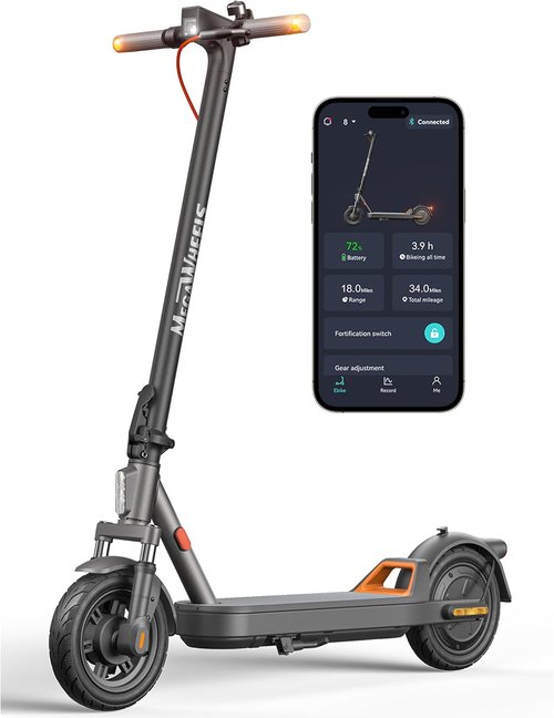 MEGAWHEELS Electric Scooter - Foldable Design with Suspension & 10-Inch Tires | 15MPH Max Speed, 31-Mile Range