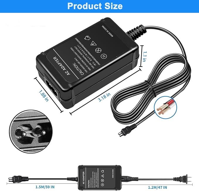 AC-L200 Charger for Sony Handycam Camcorder, Compatible