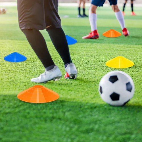 Agile Soccer Cones - 60/120 Pack with Portable Bags & Brackets | Ideal for Sports Training