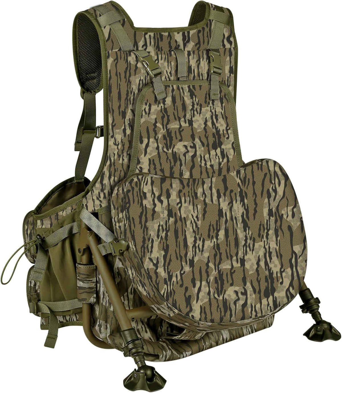 UIIHUNT Turkey Hunting Vest - Adjustable Camo Gear with Seat Cushion & Game Pouch | Memory Foam Comfort