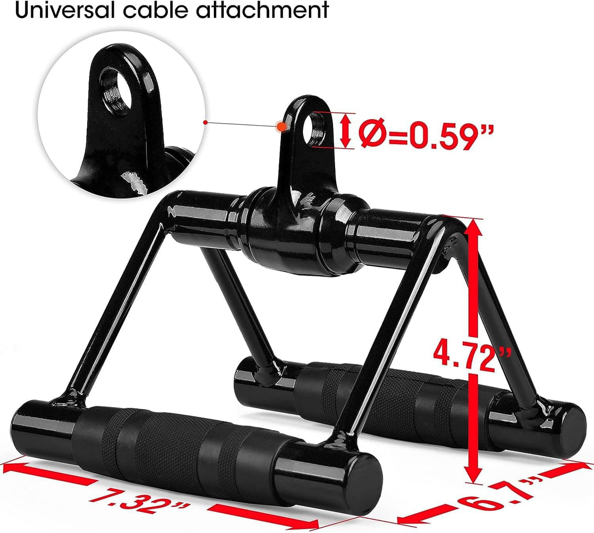Yes4All Cable Machine Attachment - Double D Handle & Tricep Rope for Home Gym | Supports 880 LB
