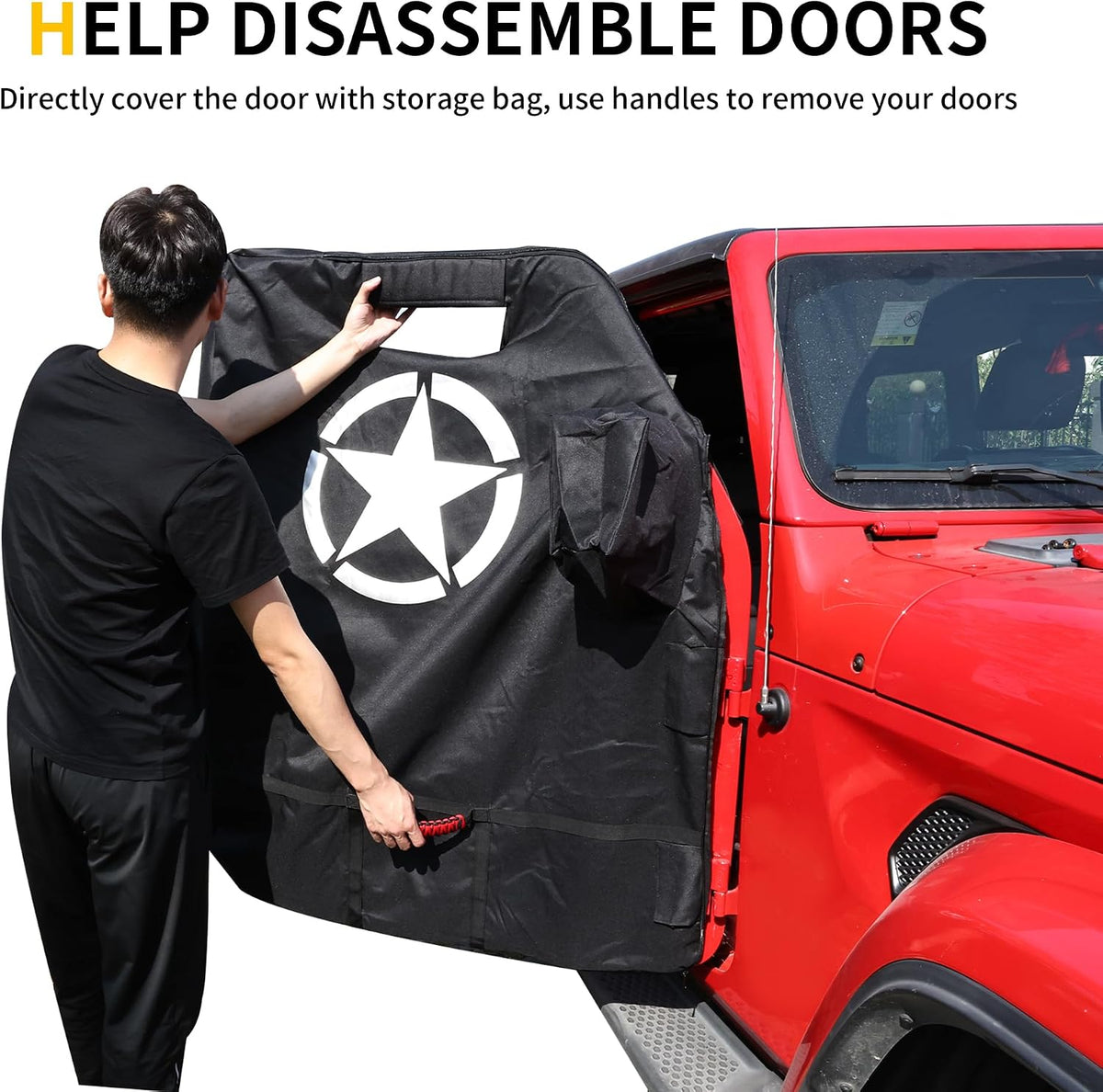 Door Storage Bags for 1976-2026 Jeep Wrangler JK JL 4XE Gladiator JT