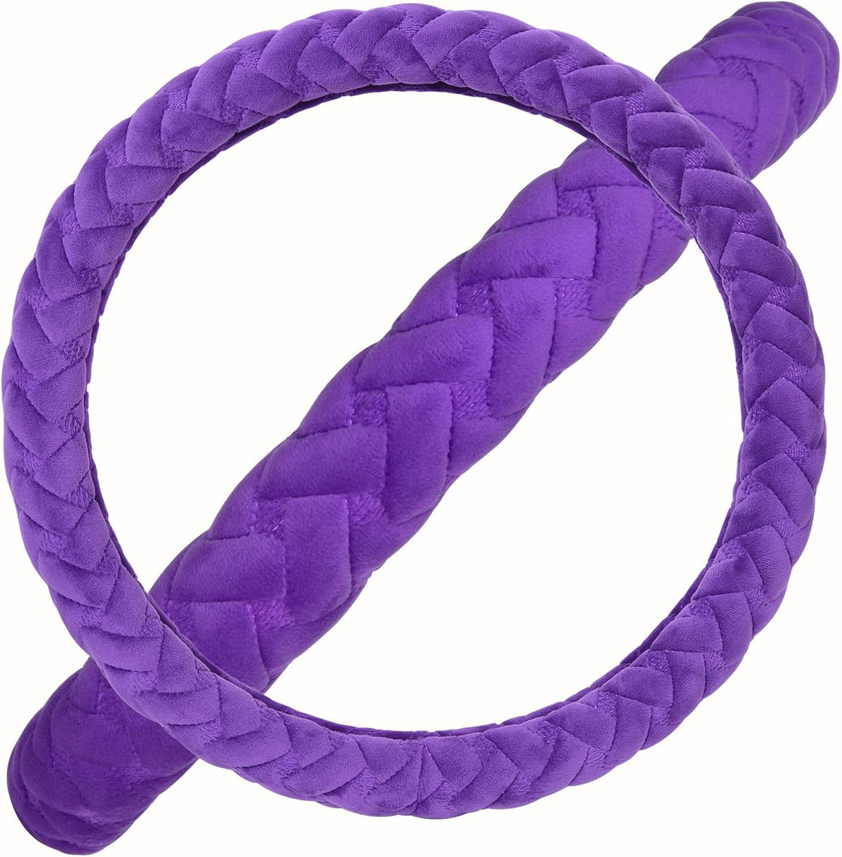 Flying Banner car Steering Wheel Cover Massage Velvet Warm Universal Size 15 inches SUV Truck Anti Slip Odorless Summer Winter (Purple, Velvet Massage)