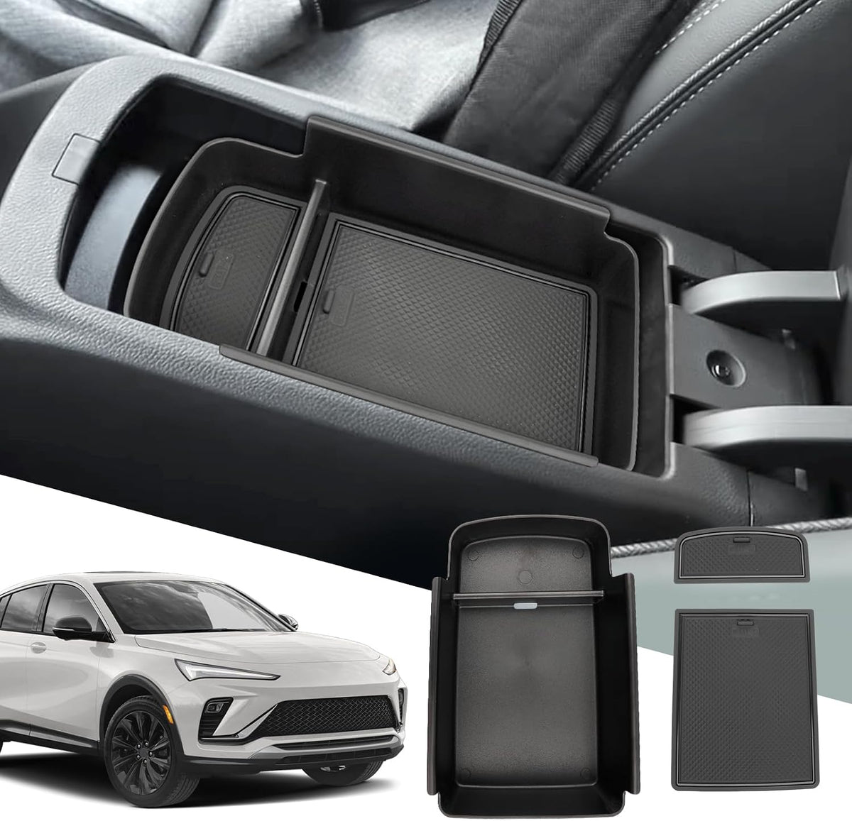 SXCY Fit for 2024 2025 2026 Buick Envista Center Console Organizer(black)