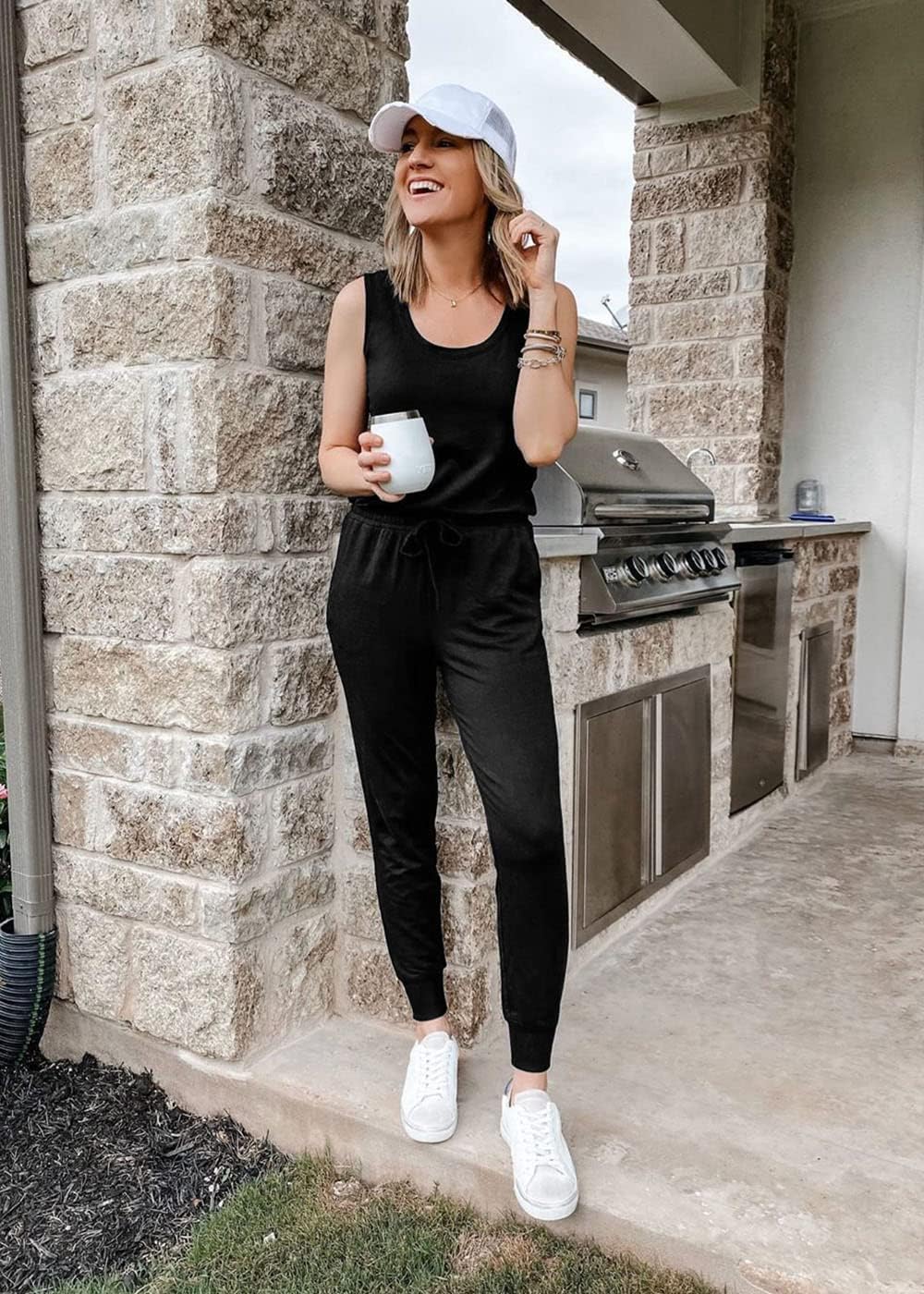 PRETTYGARDEN Women's Casual Two-Piece Outfit Set - Sleeveless Lounge Wear for Spring Travel