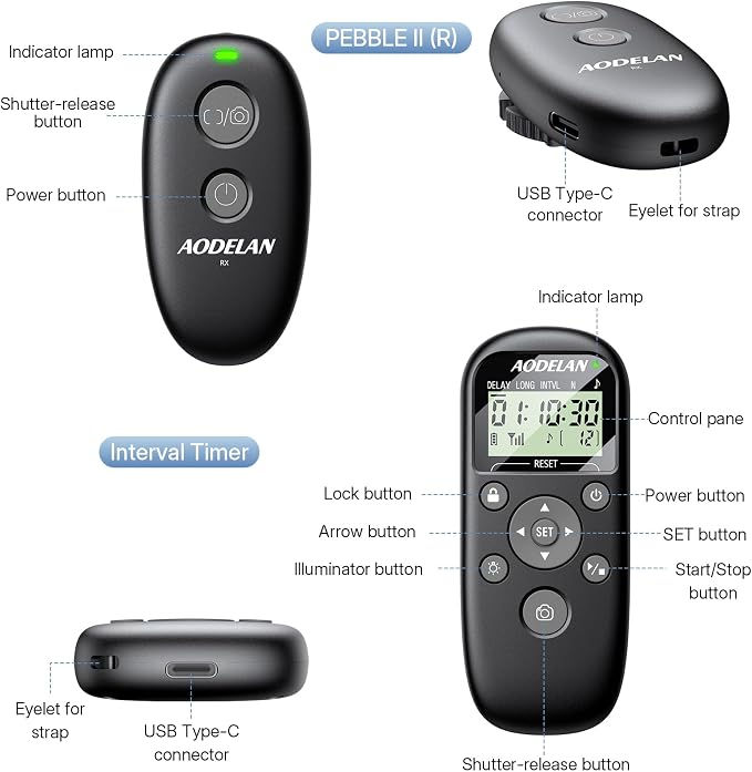 for Canon Camera Rechargeable Remote Shutter Release