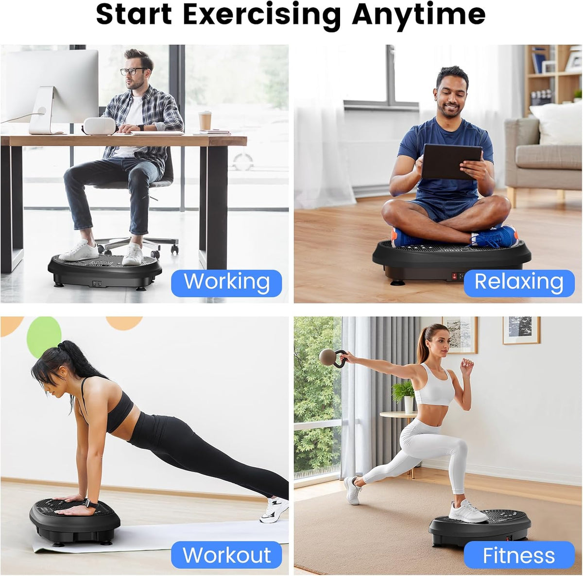 Skiennix Vibration Plate Exercise Machine - Full Body Shaker for Lymphatic Drainage | Bluetooth Fitness Platform
