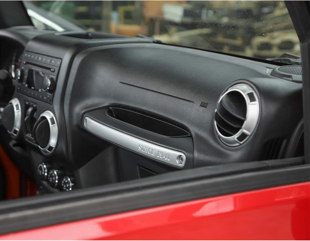 Voodonala for Jeep JK JKU 2011-2018 GrabTray Passenger Storage Tray Organizer Grab Handle Storage Box for 2011-2018 Jeep Wrangler JK & Unlimited Black