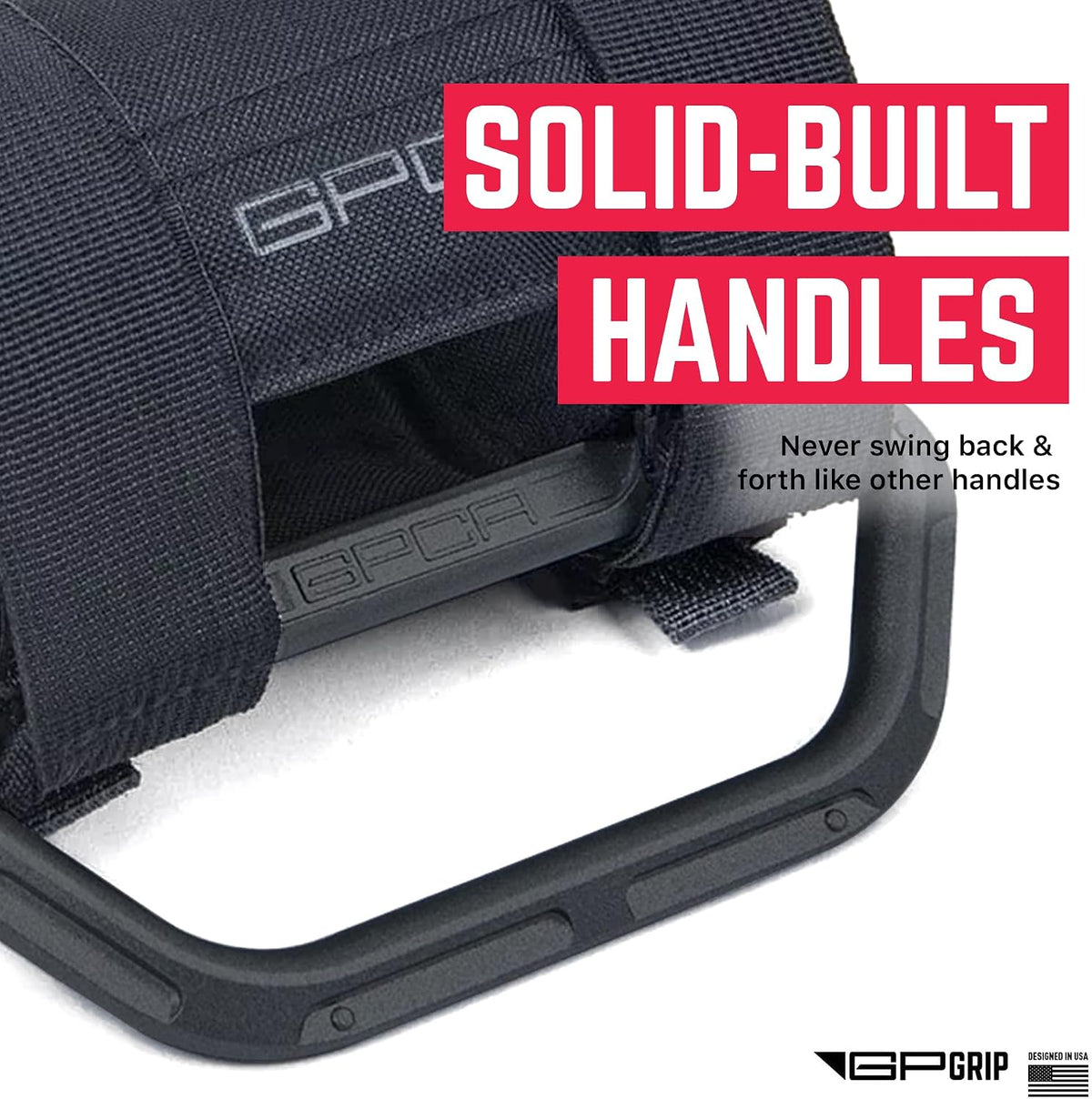 GPCA - GP Grip LITE Grab Handle, Aluminum Metal Patented Roll Bar Grab Handles Made for Jeep Wrangler 4xe, JL, JT, JK, Sport, Sahara and Rubicon 4DR/2DR 2007-2023, Single, Jet Black