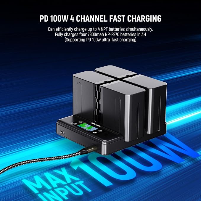 NEEWER NP-F970 4 Channel Charger