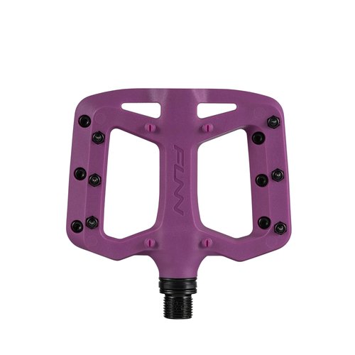 Funn Taipan S Glass Fiber Reinforced Thermoplastic Bike Pedals with 9/16-inch CrMo Axles for MTB/BMX/Urban/Gravel Riding, Suitable for Youth, Kids and Young Riders (Purple)