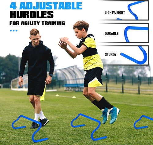 KUTIZE Agility Training Equipment - Complete Soccer Training Set for Kids & Adults | 20FT Ladder, Hurdles & More