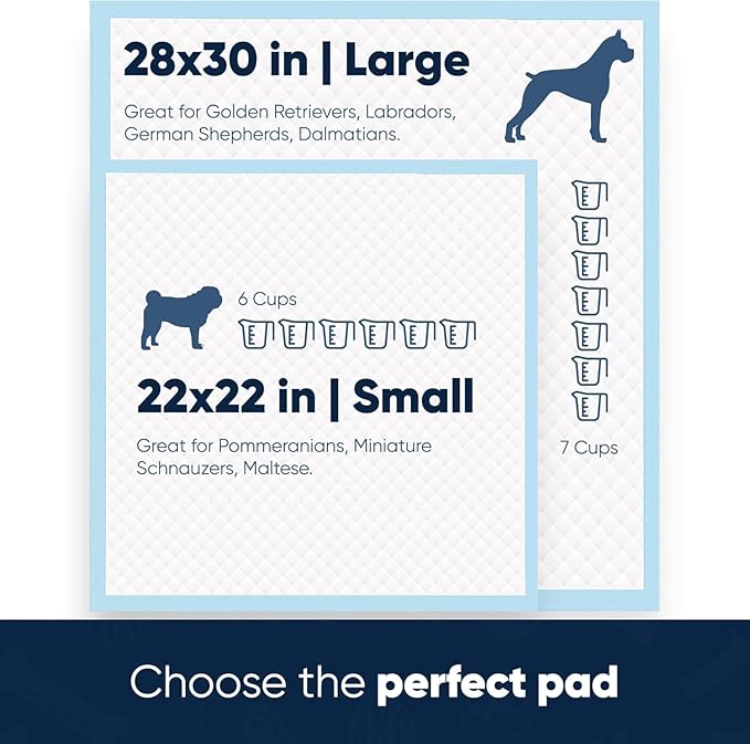 American Kennel Club Scented Puppy Training Pads with Ultra Absorbent Quick Dry Gel – 28 x 30 Pee Pads for Dogs - Fresh Scented - 50 Count, XL (Pack of 2)