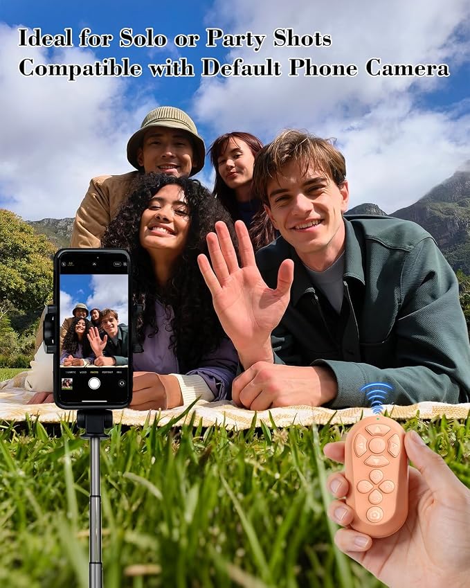Bluetooth Remote Controller for TikTok Scrolling/Camera/Video Recording/Kindle