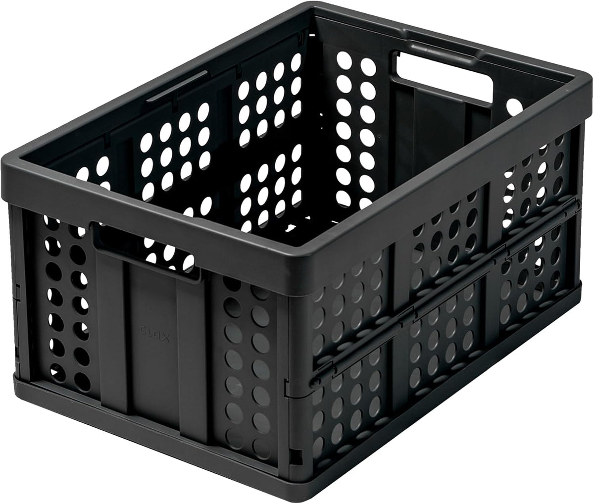 Clax® crate | folding box | basket | 48 qt (12 gal) | grey