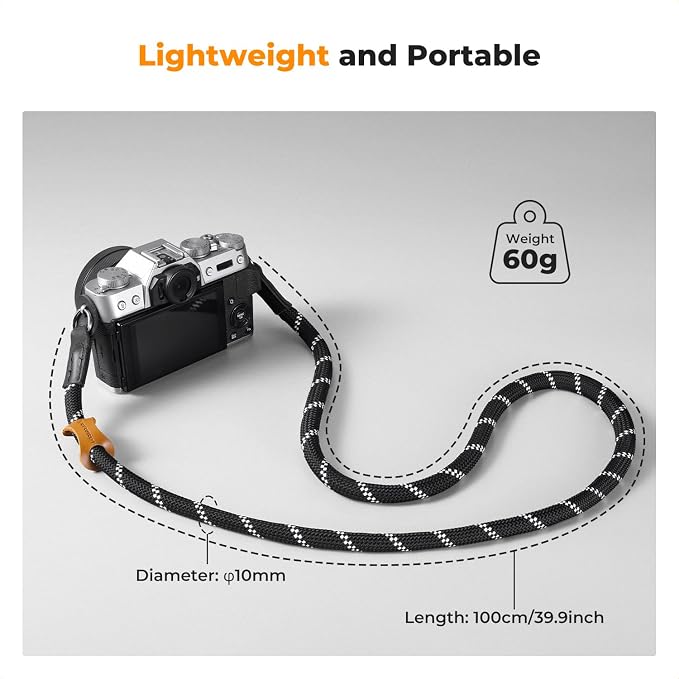 K&F CONCEPT Camera Neck Strap, 100cm Nylon Rope Camera Shoulder Strap