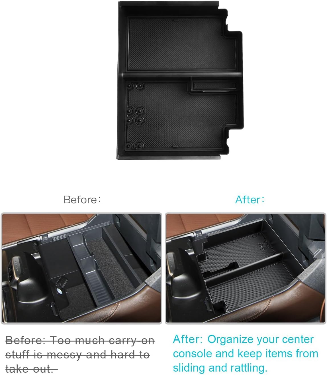 CDEFG for 2026 2027 Ford Expedition Center Console Organizer