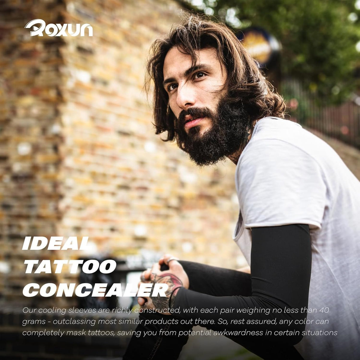 ROXUN Arm Sleeves - Cooling UV Sun Protection Compression Gear for Men and Women